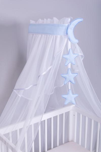 Amilian Betthimmel (Himmel für Babybett, Stubenwagen, Babywiege), Chiffon- oder Vollstoffhimmel