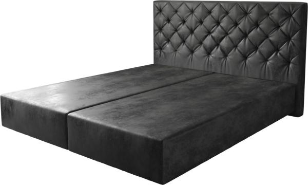 Boxspringgestell Dream-Great Mikrofaser Anthrazit Vintage 180x200 cm