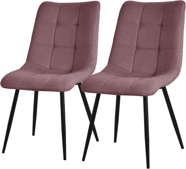 ML-DESIGN Stuhl Esszimmerstühle mit Rückenlehne moderne Design Lounge Küchenstühle (2 St), Polsterstuhl Esstischstühle 2er Set Küchenstuhl Polyester bis 120kg