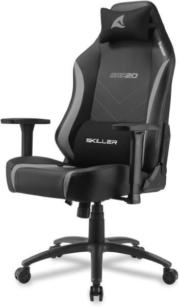 Sharkoon Skiller SGS20 Gaming Stuhl, Kunstleder, Schwarz/Grau, Normal