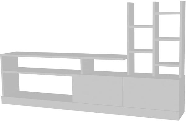 Wohnwand Dolunay Weiß