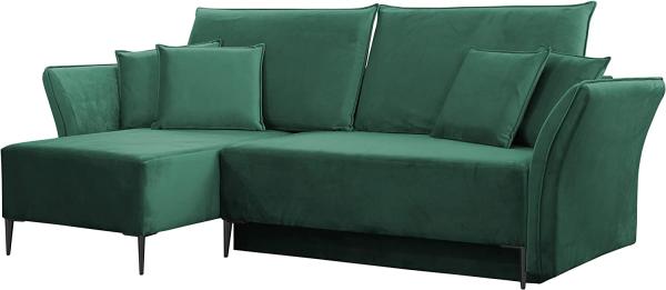 Ecksofa Mokoli (Farbe: Tiffany 10, Füße: Schwarz)