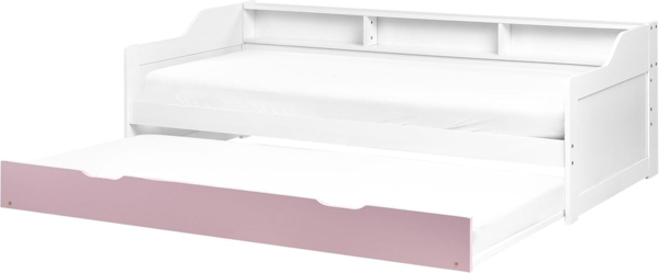 Ausziehbett Kiefernholz EDERN 90 x 200 cm Rosa