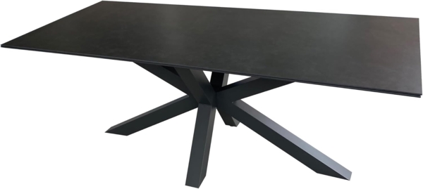 Tisch Malaga 200x90cm dark grey Aluminium