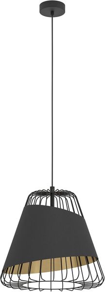 Eglo 49509 Pendelleuchte AUSTELL schwarz, gold E27 1X40W Ø43cm H:110cm dimmbar