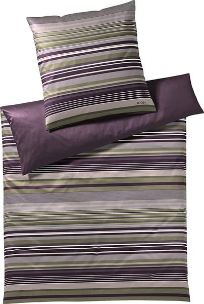 JOOP Bettwäsche Micro Lines purple ivy | 200x220 cm + 2 x 80 x 80 cm
