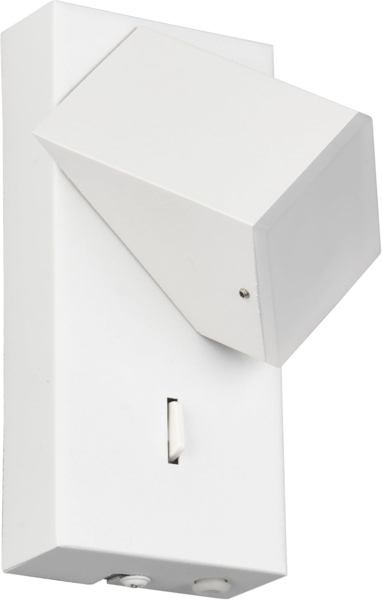 LED Innen Wandleuchte RAGLAN schwenkbar mit Schalter Weiß, Höhe 15cm