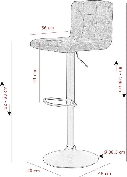 2er Set Barhocker Amanda - Vintage Schlamm Bild 3
