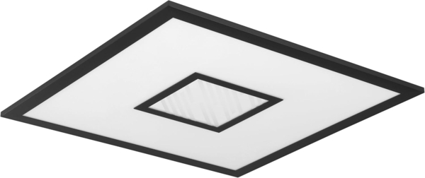 Eglo 900571 Deckenleuchte BORDONARA Alu, Stahl schwarz, weiss LED 21,5W 3000-6000K L:45cm B:45cm dimmbar