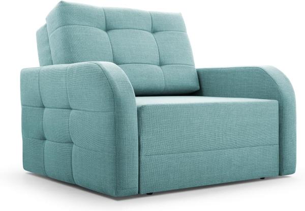 MOEBLO Kindersofa Porto 80, Schlafsessel Sofa Sessel Jugendsofa Schlafsofa 1-Sitzer Gästebett, mit Schlaffunktion, mit Bettkasten, Mintgrün