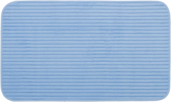 Gözze Badematte Berlin, Höhe 7 mm, rutschhemmend beschichtet, fußbodenheizungsgeeignet, Polyester, rechteckig, Badteppich, Uni Farben, Cord Optik, waschbar