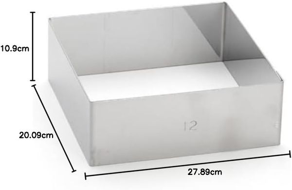 de Buyer 3906.12 Kuchenform Quadratisch Edelstahl Edelstahl 120 mm 120 mm