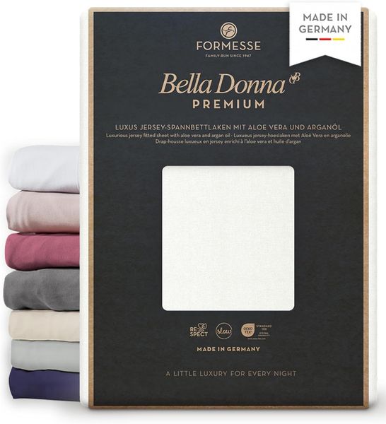 Formesse Spannbetttuch Bella Donna Premium 180/200 - 200/220 cm wollweiss (0114)