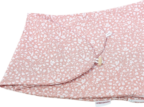 HOBEA-Germany Stillkissenbezug für Stillkissen 190cm Designs (Blütentraum Altrosa)