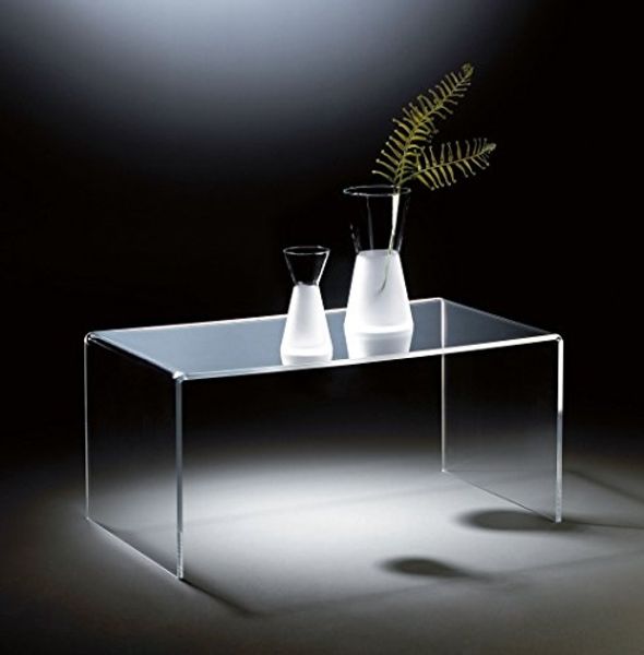 Hochwertiger Acryl-Glas Couchtisch, klar, 90x50 cm, H 42 cm, Acryl-Glas-Stärke 12 mm, 90x50 cm, H 42 cm,