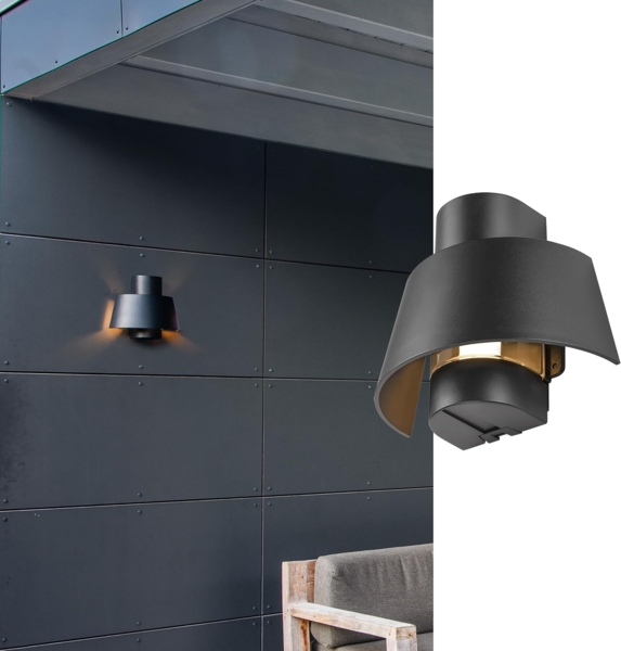 SLV PHOTONI, Wandaufbauleuchte, konisch, 1x max. 13W, E27, schwarz - Aufbaustrahler