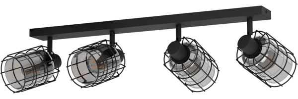 Eglo 99713 Spotleuchte CONSACA schwarz-transparent L:7823,5 H:20,5cm dimmbar