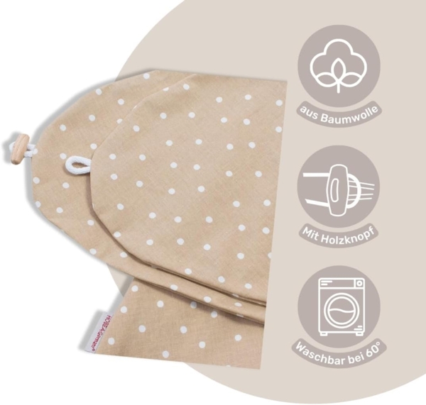 HOBEA-Germany Stillkissenbezug für Stillkissen 190cm Designs (Waldzauber grau) Bild 2