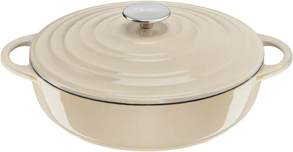 Tefal 'Lov' Servierpfanne, Gusseisen, umweltfreundlich, inkl. E-Book, Induktion, Eisen, Beige, 28 cm