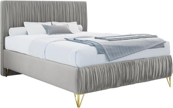 mirjan24 Boxspringbett Lux II , grau, 140 x 200 cm