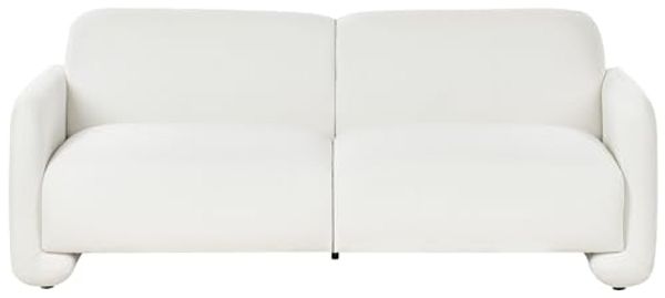 Sofa 3-Sitzer SALAND Stoff Weiß