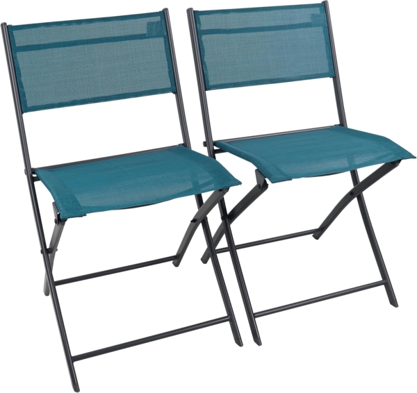 VCM Gartenstuhl Sumila 920262 Blau H. 79 x B. 45 x T. 46 cm