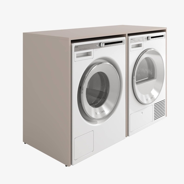 Platan Room Waschmaschinenumbauschrank DORA Waschmaschinenschrank 130 cm breit Überbauschrank Waschmaschine oder Wäschetrockner Schrank für Bad