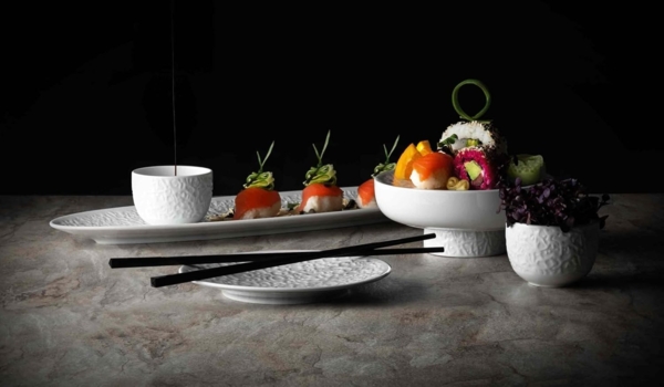 Seltmann Weiden Nori Home Servierplatte 44 x 14 cm Weiß Bild 2