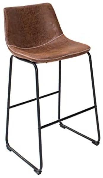 riess-ambiente Barhocker DJANGO vintage braun (Einzelartikel, 1 St), mit Fußablage