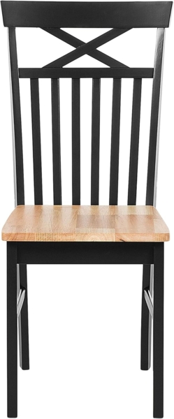 Esszimmerstuhl 2er Set Schwarz/Braun Landhausstil