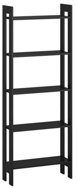 Bücherregal R651 Standregal 62x24x165,5cm schwarz