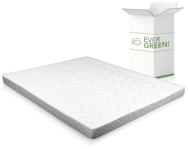 EVERGREENWEB Doppelmatratze für Schlafsofa, 14 cm hoch, orthopädische Wasserschaummatratze, hypoallergene und ergonimische Matratze mit weißem Bezug 160x190 – DAYBED