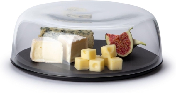 Continenta Käsedeckel aus Glas mit Schneidebrett DURACORE 22 cm Bild 5