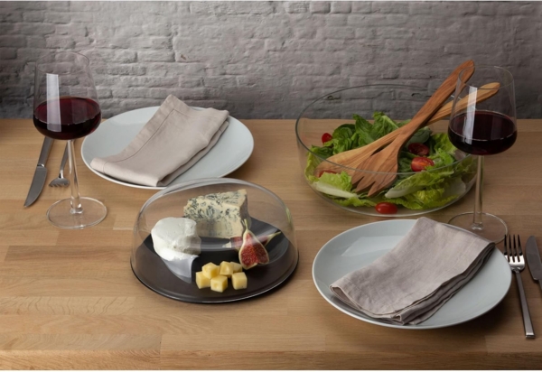 Continenta Käsedeckel aus Glas mit Schneidebrett DURACORE 22 cm Bild 9