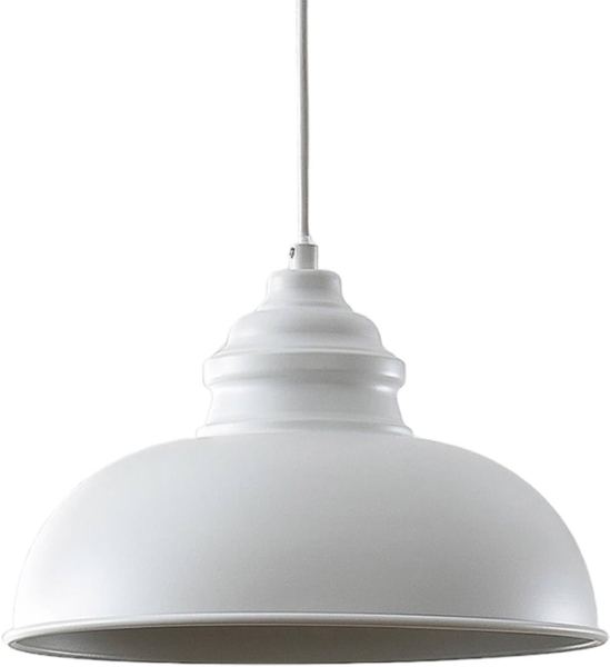 Lindby Hängeleuchte Cliona, Metall, Weiß IP20, 1 x 60 W