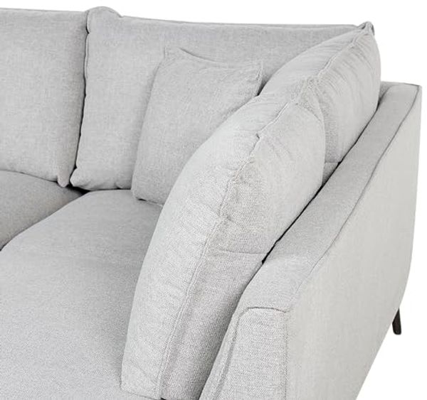 Ecksofa ELGA Stoff Hellgrau Linksseitig Bild 7