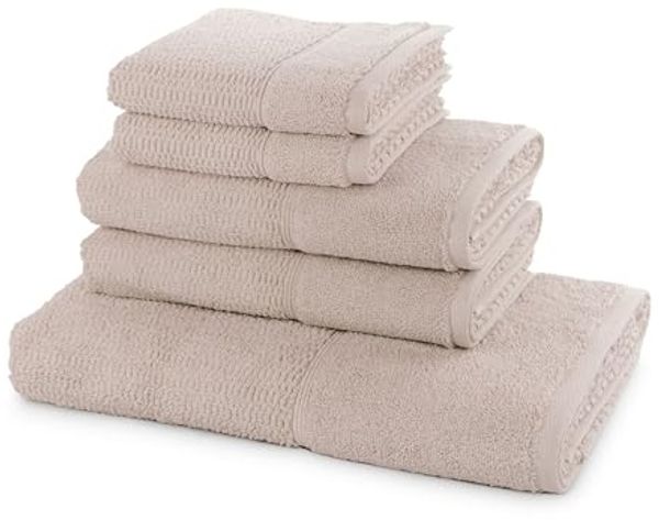 Möve for frottana Handtuch Set Pearl, Walkfrottier (5-St), 5tlg.-Set 2xGästehandtuch 30/50,2xHandtuch 50/100,1xBadetuch 67/140