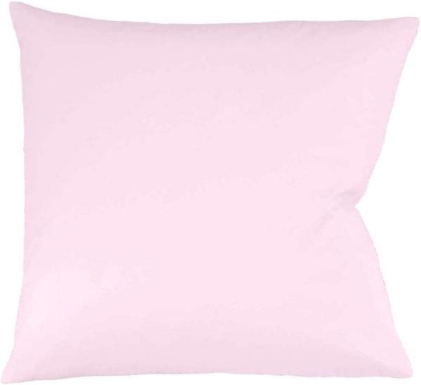 Fleuresse Mako-Satin Kissenbezug Bezug 80x80 cm uni mit RV 4040 rose