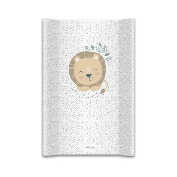 Albero Mio Baby Wickelauflage Wickelmulde Wickelunterlage 50x70 cm abwaschbar Wickeltischauflage Wickelaufsatz für Kinderbett Unisex (Lion)