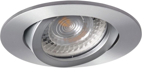 Einbaustrahler, Alumatt 1 x GX5,3/12V/50W, rund Alu matt