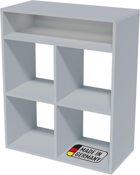 BADEDU WARD Regal 72 cm breit, Weiß, 5 Fächer