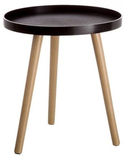 Beistelltisch aus PP und MDF in Schwarz und Natur