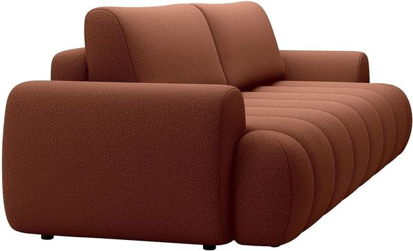 Vente-unique - FRIDORA Sofa Stoff Rot - B 110 cm x H 81 cm x L 263 cm Bild 4