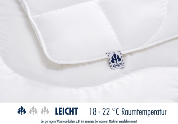 Badenia Bettcomfort Irisette Micro Thermo Sommerdecke Steppbett aus weicher und atmungsaktiver Microfaser für den Sommer, 155x220 cm Bild 3