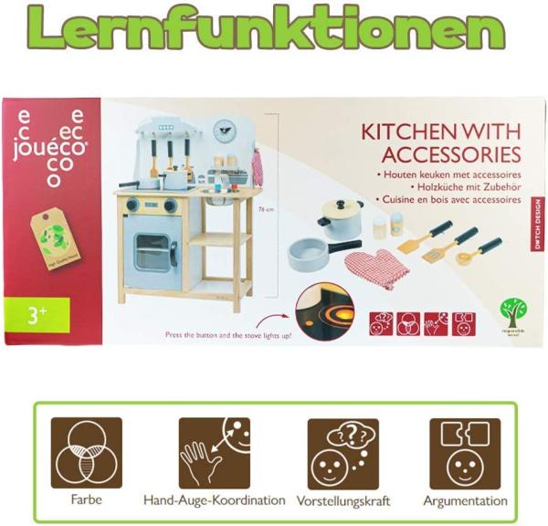 Jouéco Küche aus Holz mit Zubehör Bild 3