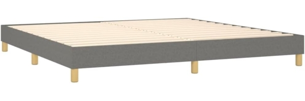 vidaXL Polsterbett mit Matratze Dunkelgrau 200x200 cm Stoff, Härtegrad: H2 [3140722] Bild 4