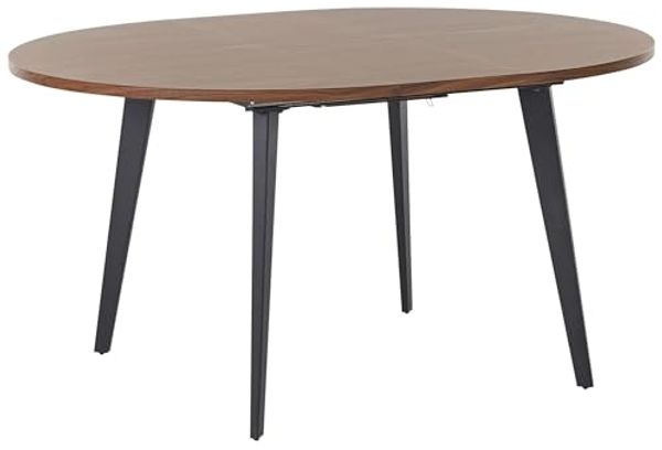 Ausziehbarer Esstisch BOVINA Dunkelbraun 120 150 cm 120 cm