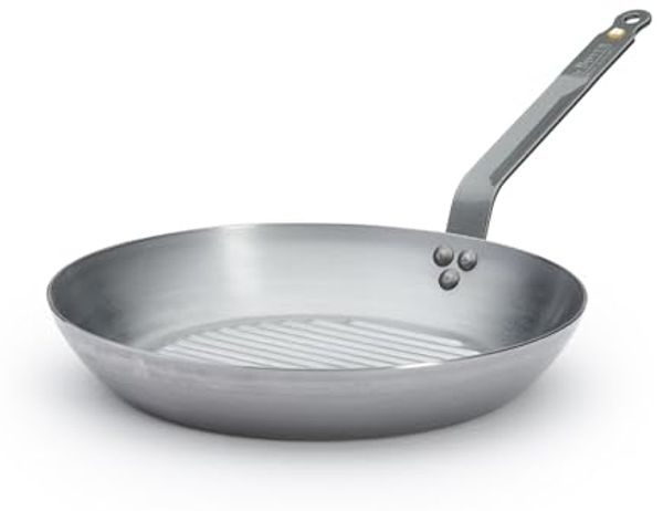 De Buyer Grillpfanne Mineral B Element 32 cm Eisenpfanne gerippt