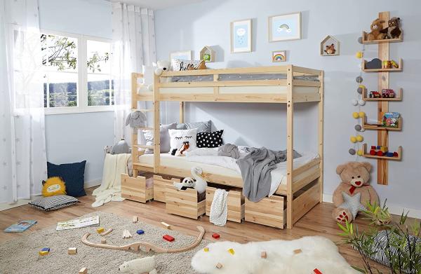 Etagenbett "Finn" 90x200 Kiefer massiv Bild 2