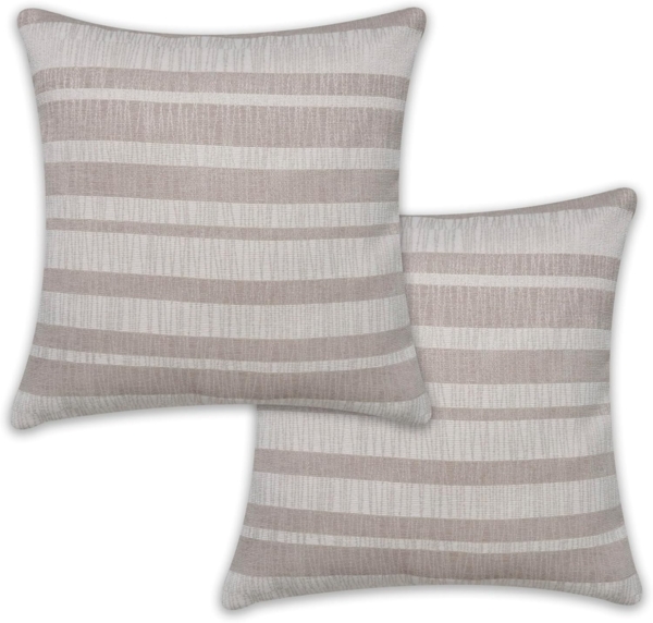 Sehlbach Kissen mit Streifen beige 45 x 45 cm Bild 2